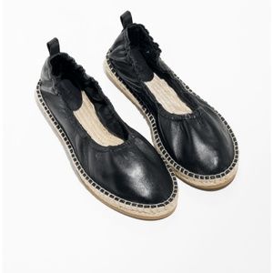 & other stories leather espadrille ballet flat
